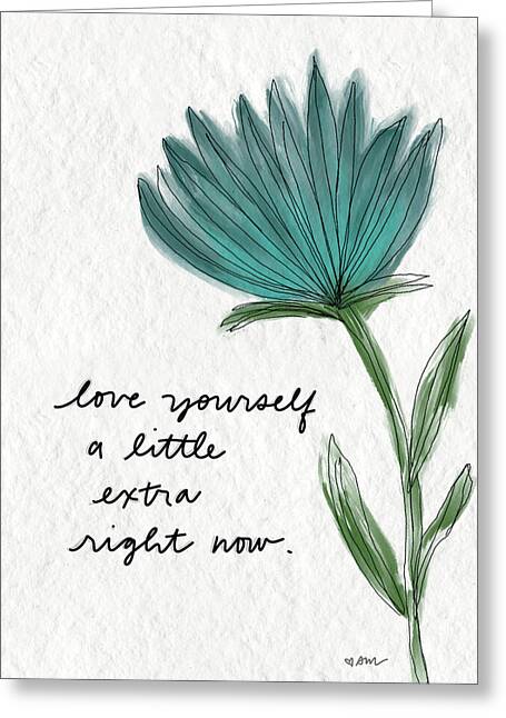 Inspirational Floral Quote - Greeting Card