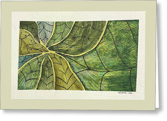 Leafy Abstract Pattern - Greeting Card