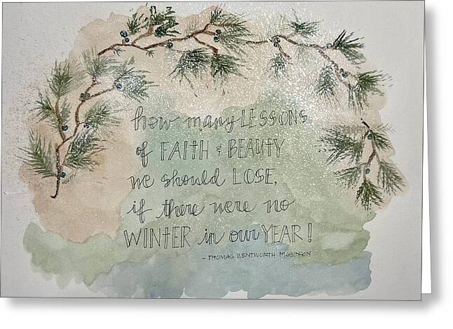 Lessons of Faith and Beauty - Greeting Card