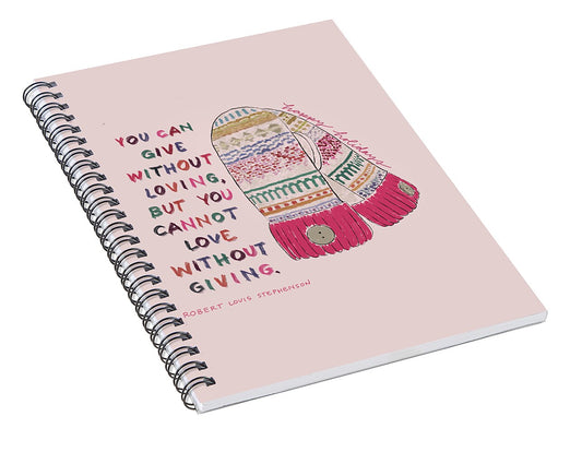 Love and Giving Mittens - Spiral Notebook