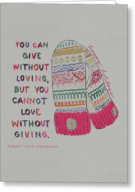 Love and Giving Mittens - Greeting Card