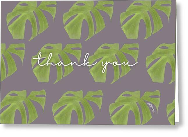 Monstera Thank You - Greeting Card