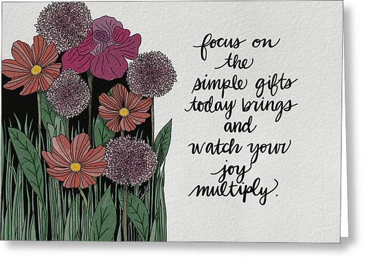Multiply Simple Gifts - Greeting Card