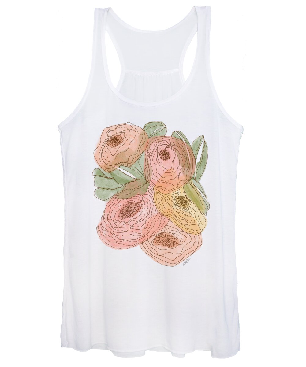 One Line Floral - Women's Tank Top