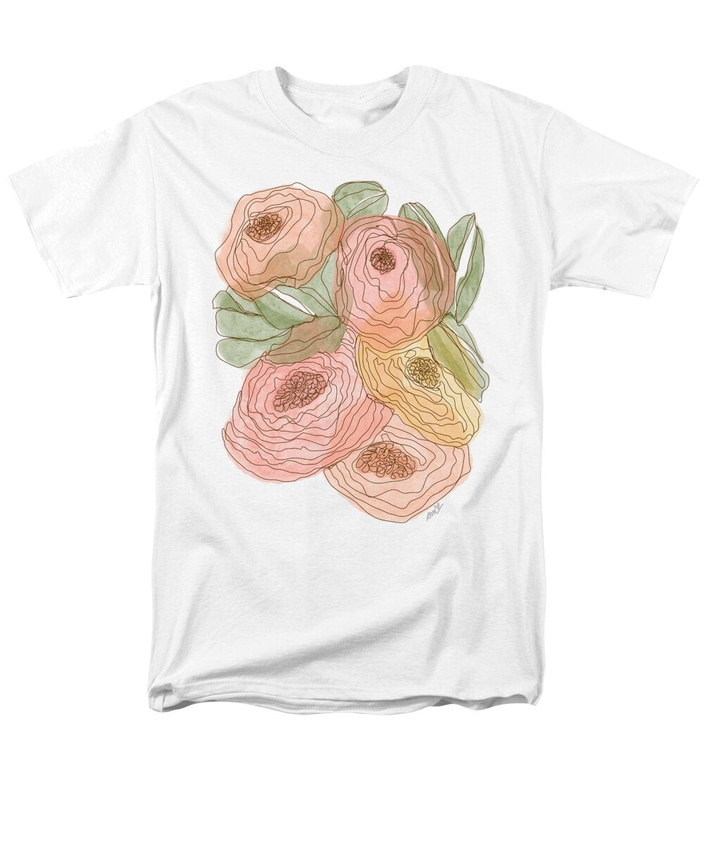 One Line Floral - Men's T-Shirt  (Regular Fit)