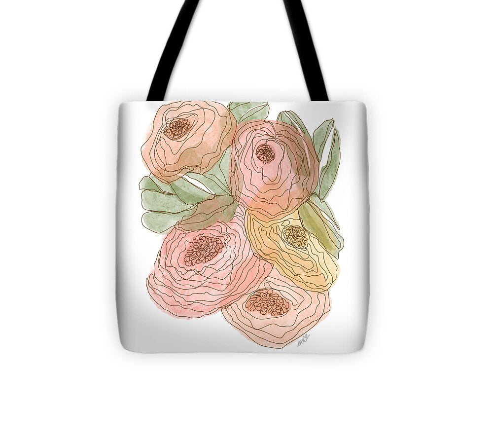 One Line Floral - Tote Bag