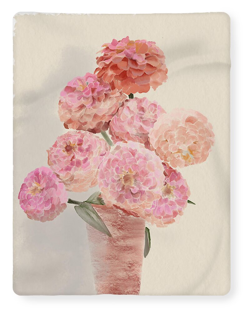 Pink Dahlias - Blanket