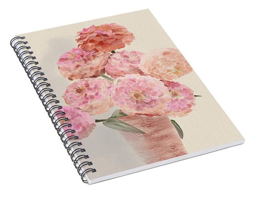 Pink Dahlias - Spiral Notebook