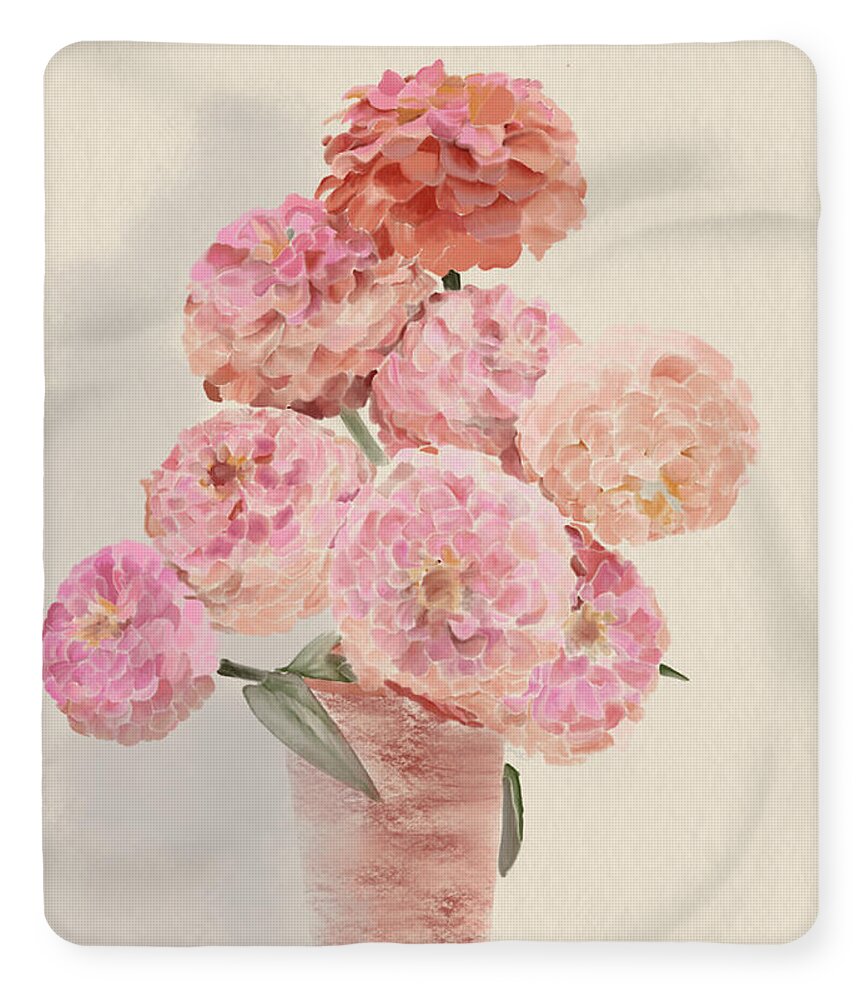 Pink Dahlias - Blanket