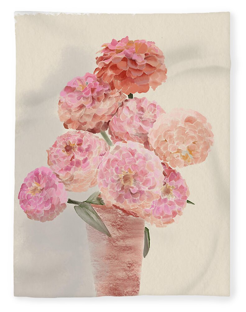Pink Dahlias - Blanket
