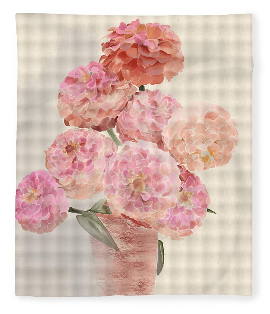 Pink Dahlias - Blanket
