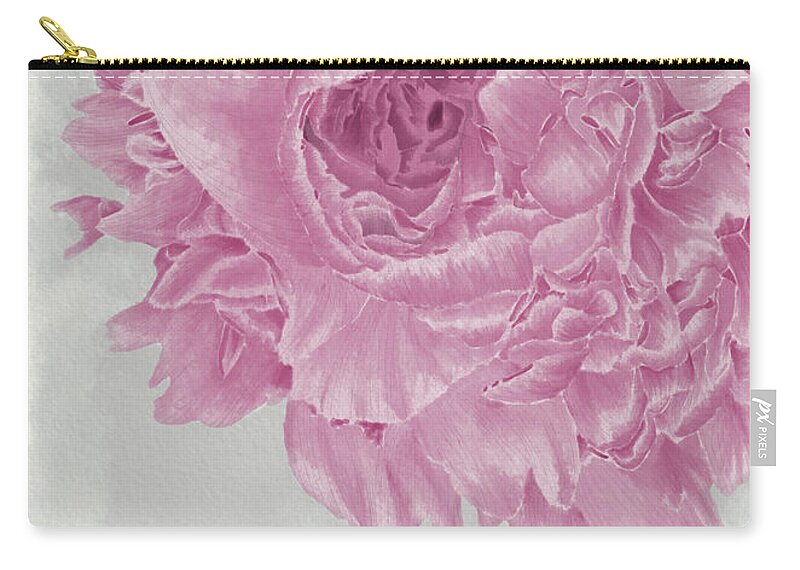Pink Peony Close-Up - Zip Pouch