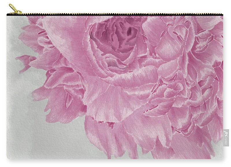 Pink Peony Close-Up - Zip Pouch