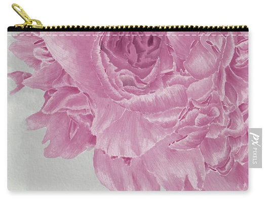 Pink Peony Close-Up - Zip Pouch