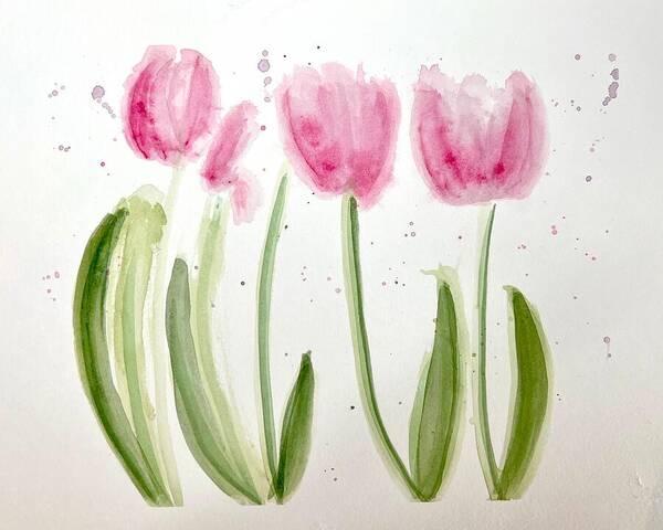 Pink Tulips - Art Print