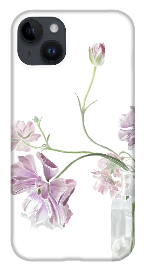 Purple Sweet Peas - Phone Case