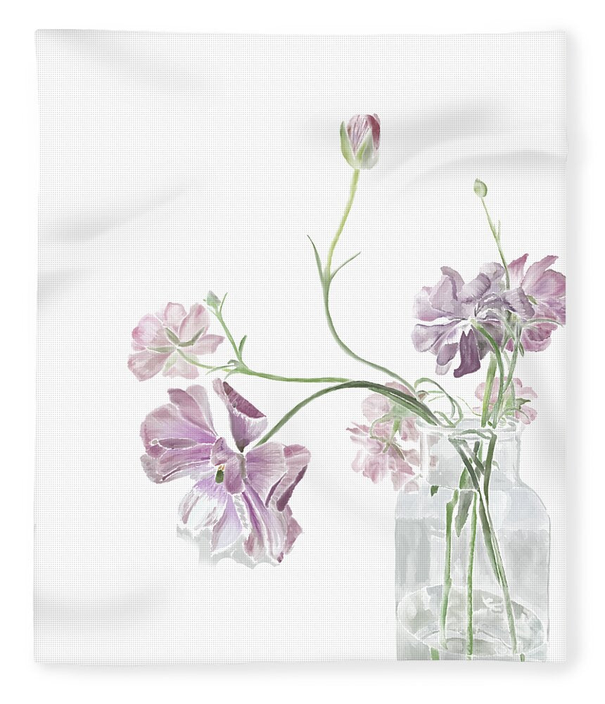Purple Sweet Peas - Blanket