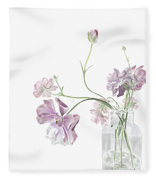 Purple Sweet Peas - Blanket