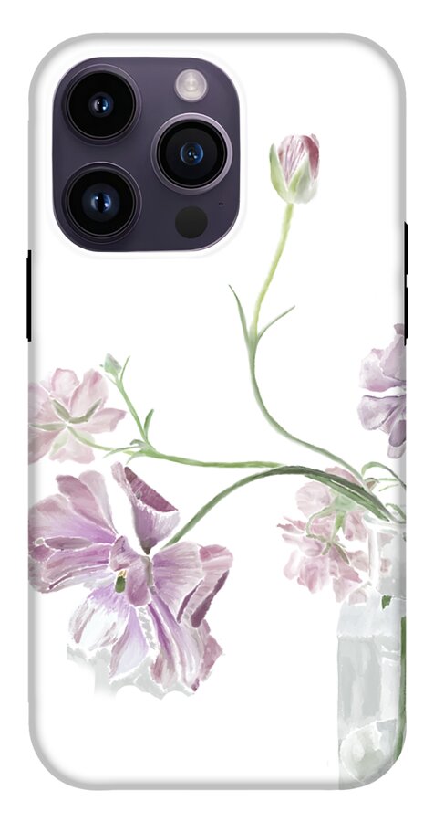 Purple Sweet Peas - Phone Case
