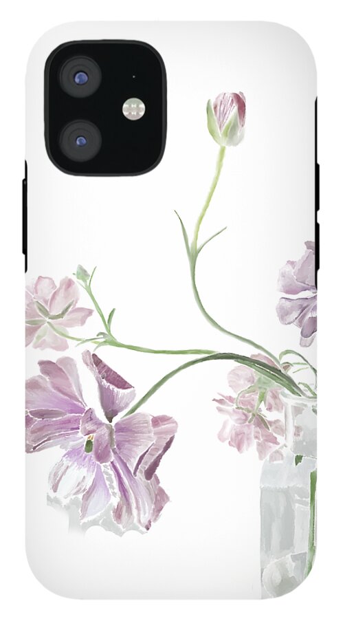 Purple Sweet Peas - Phone Case