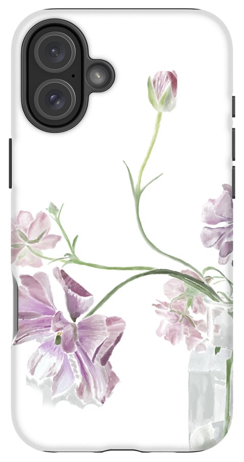 Purple Sweet Peas - Phone Case