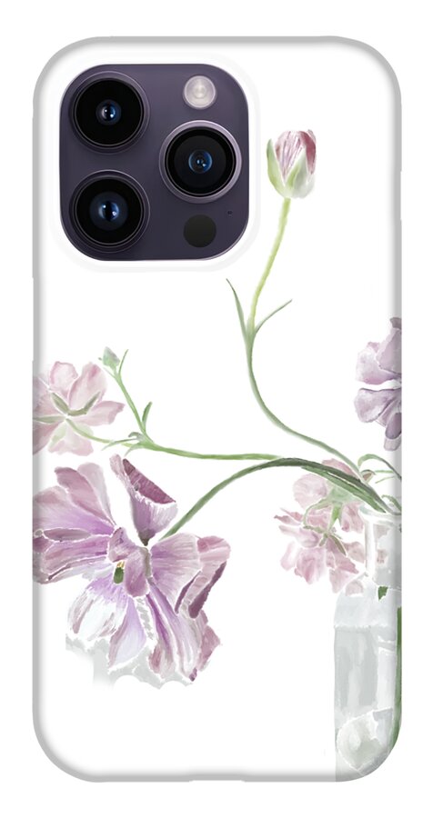 Purple Sweet Peas - Phone Case