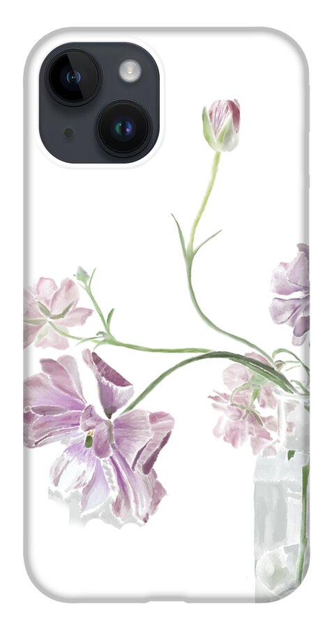 Purple Sweet Peas - Phone Case