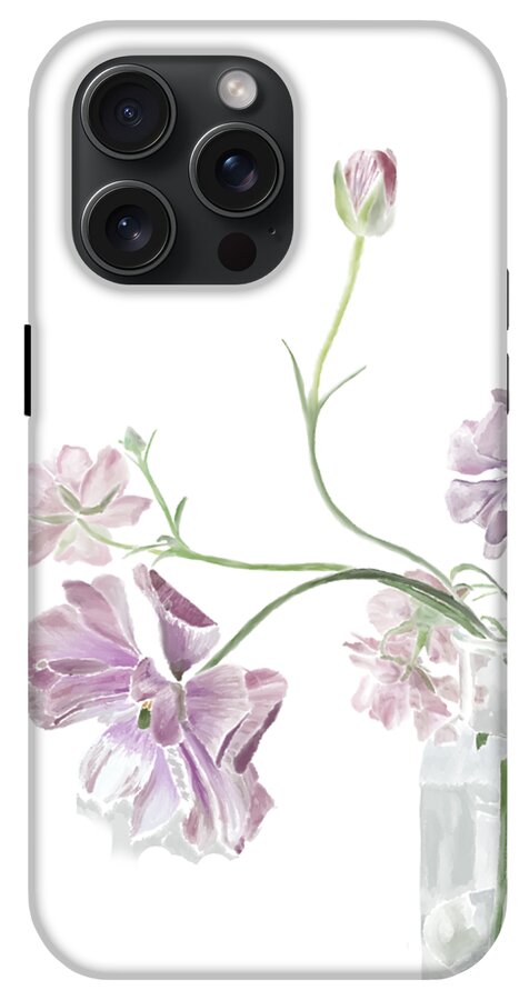 Purple Sweet Peas - Phone Case