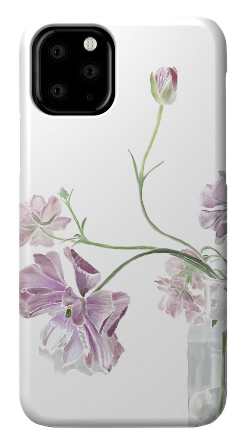 Purple Sweet Peas - Phone Case