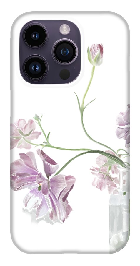 Purple Sweet Peas - Phone Case