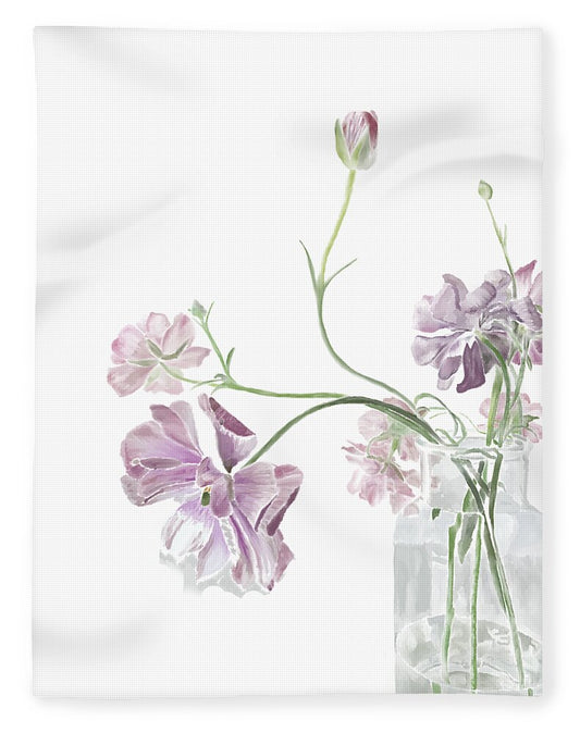 Purple Sweet Peas - Blanket