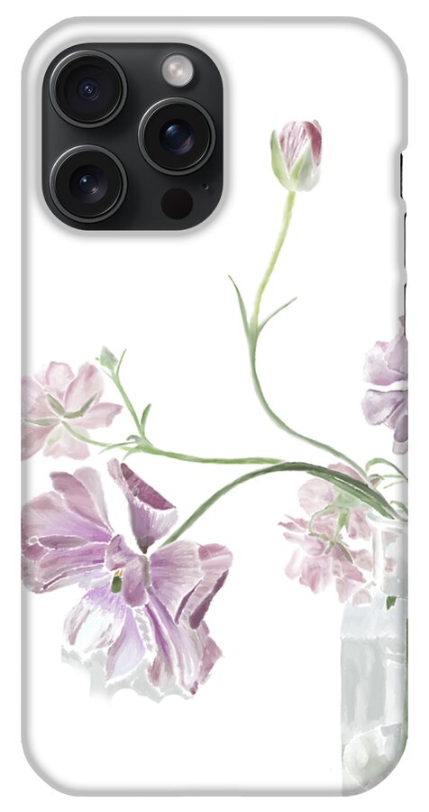 Purple Sweet Peas - Phone Case