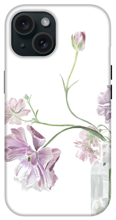 Purple Sweet Peas - Phone Case