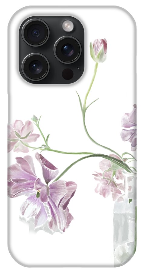 Purple Sweet Peas - Phone Case