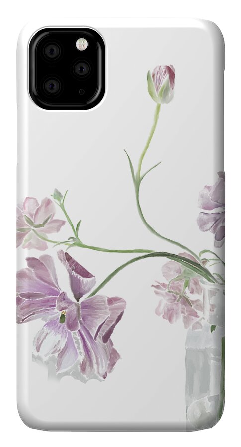 Purple Sweet Peas - Phone Case