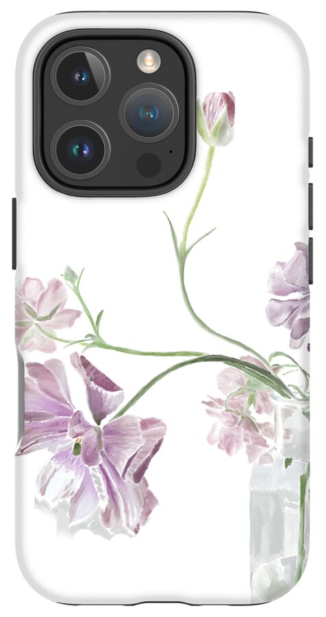 Purple Sweet Peas - Phone Case