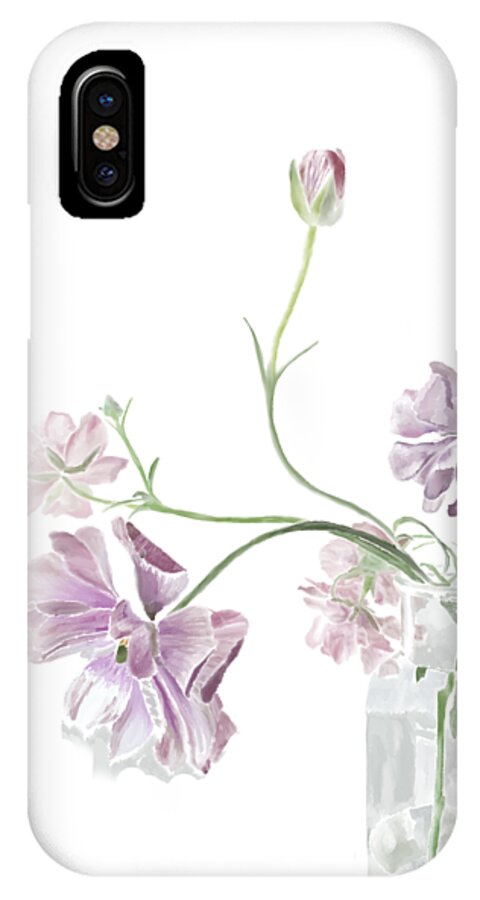 Purple Sweet Peas - Phone Case