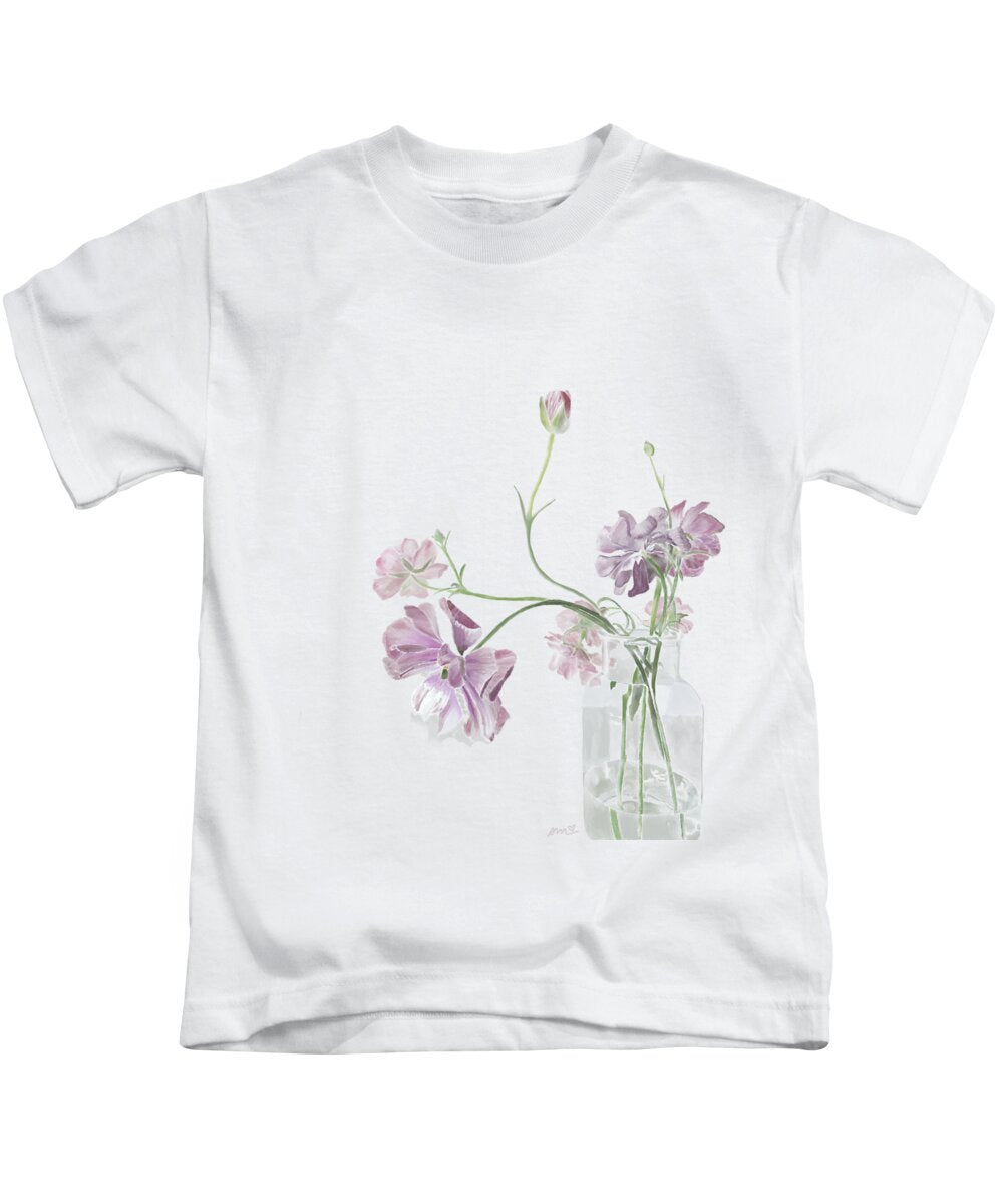 Purple Sweet Peas - Kids T-Shirt