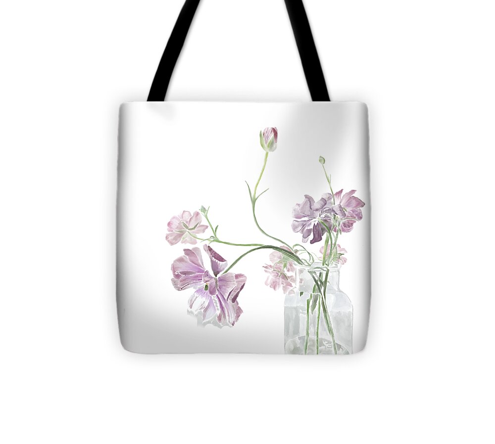 Purple Sweet Peas - Tote Bag