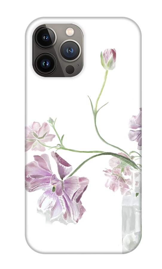 Purple Sweet Peas - Phone Case