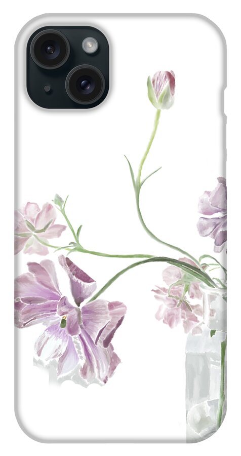 Purple Sweet Peas - Phone Case