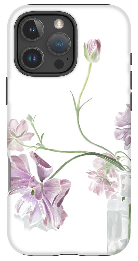 Purple Sweet Peas - Phone Case