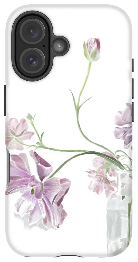 Purple Sweet Peas - Phone Case