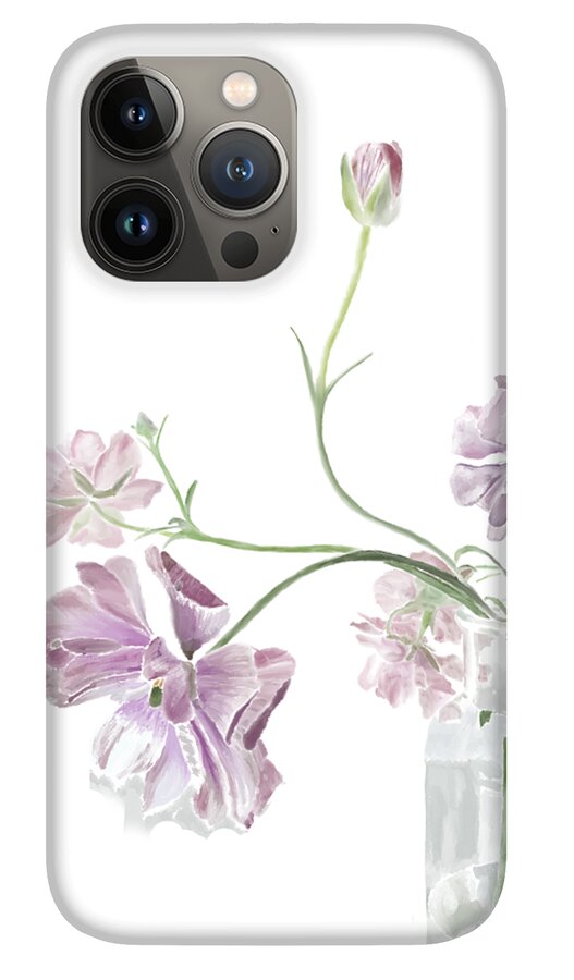 Purple Sweet Peas - Phone Case