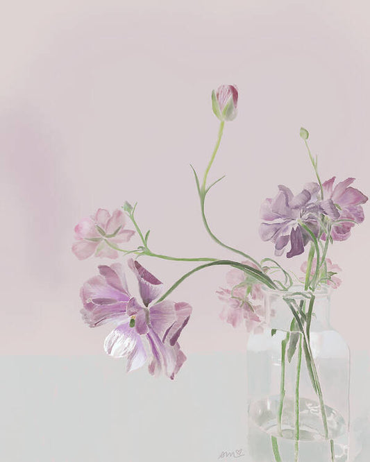 Purple Sweet Peas - Art Print