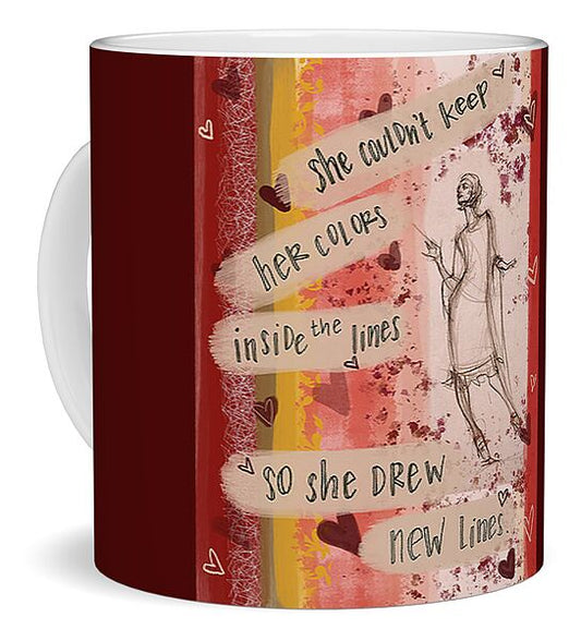 She Drew New Lines - Mug