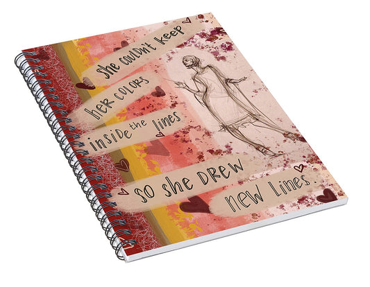 She Drew New Lines - Spiral Notebook