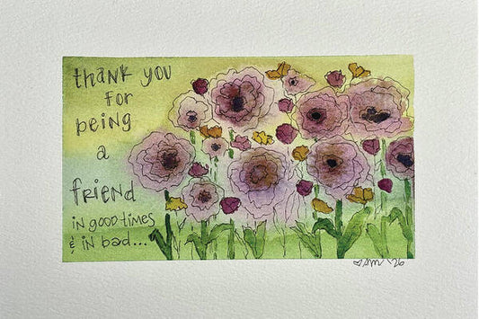Thank You Friend Card - Art Print