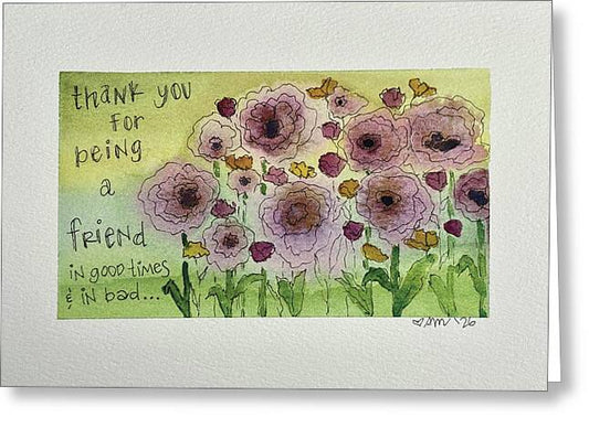 Thank You Friend Card - Greeting Card