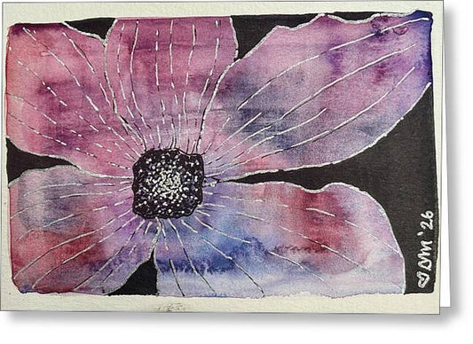 Vibrant Floral Bloom - Greeting Card